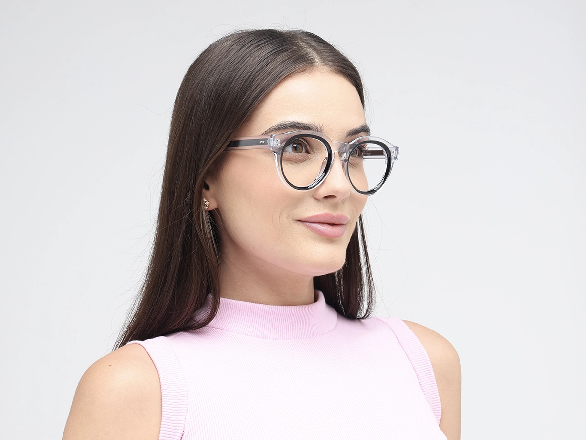 Black Oval Unisex Glasses 1