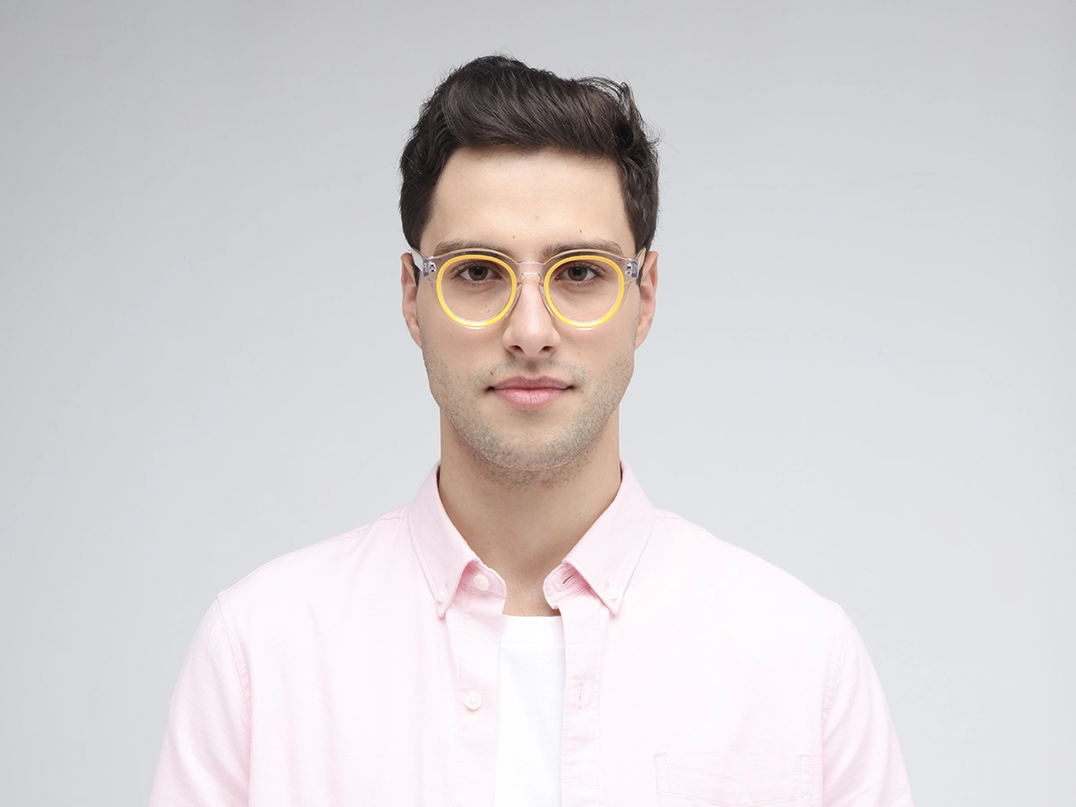 Yellow Oval Glasses 1