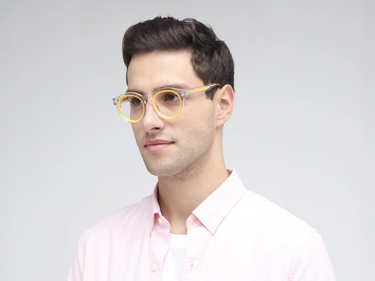 Yellow Oval Glasses 1