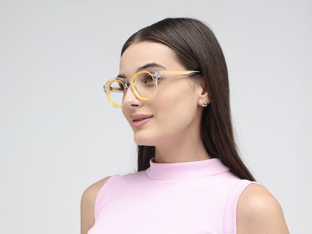 Yellow Oval Glasses 1