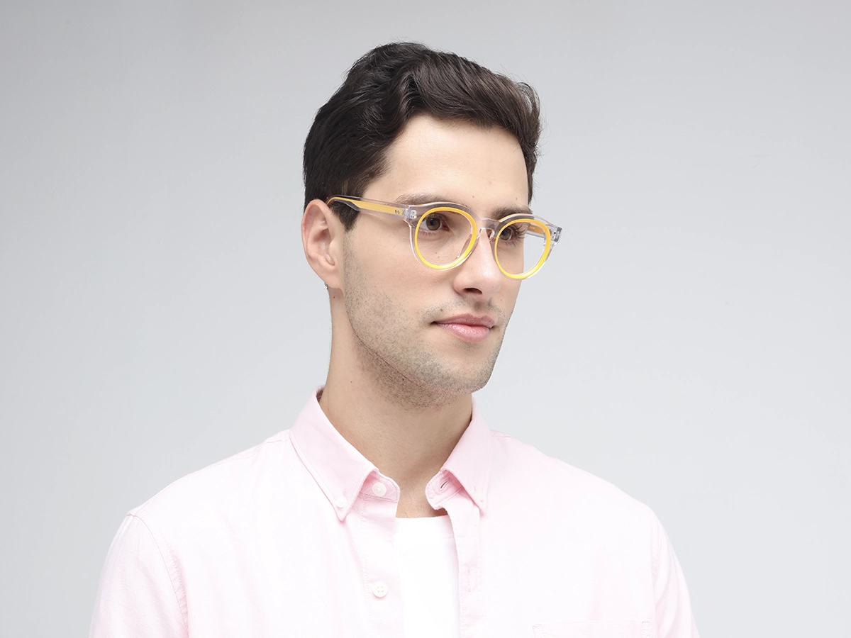 Yellow Oval Glasses 1