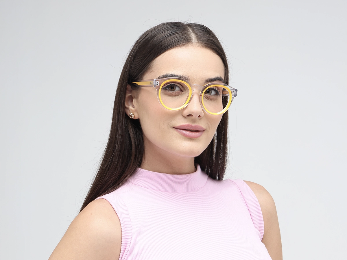 Yellow Oval Glasses 1