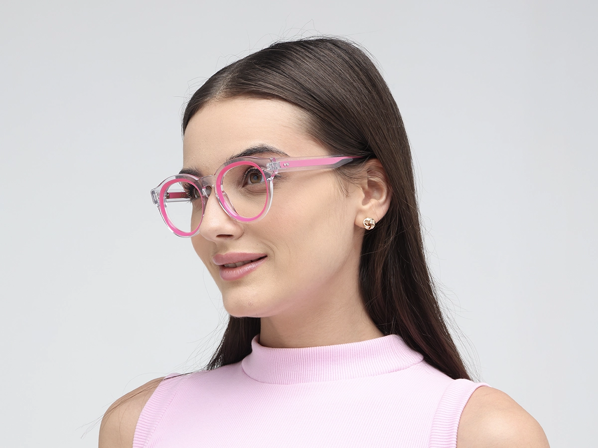 Pink Oval Glasses 1