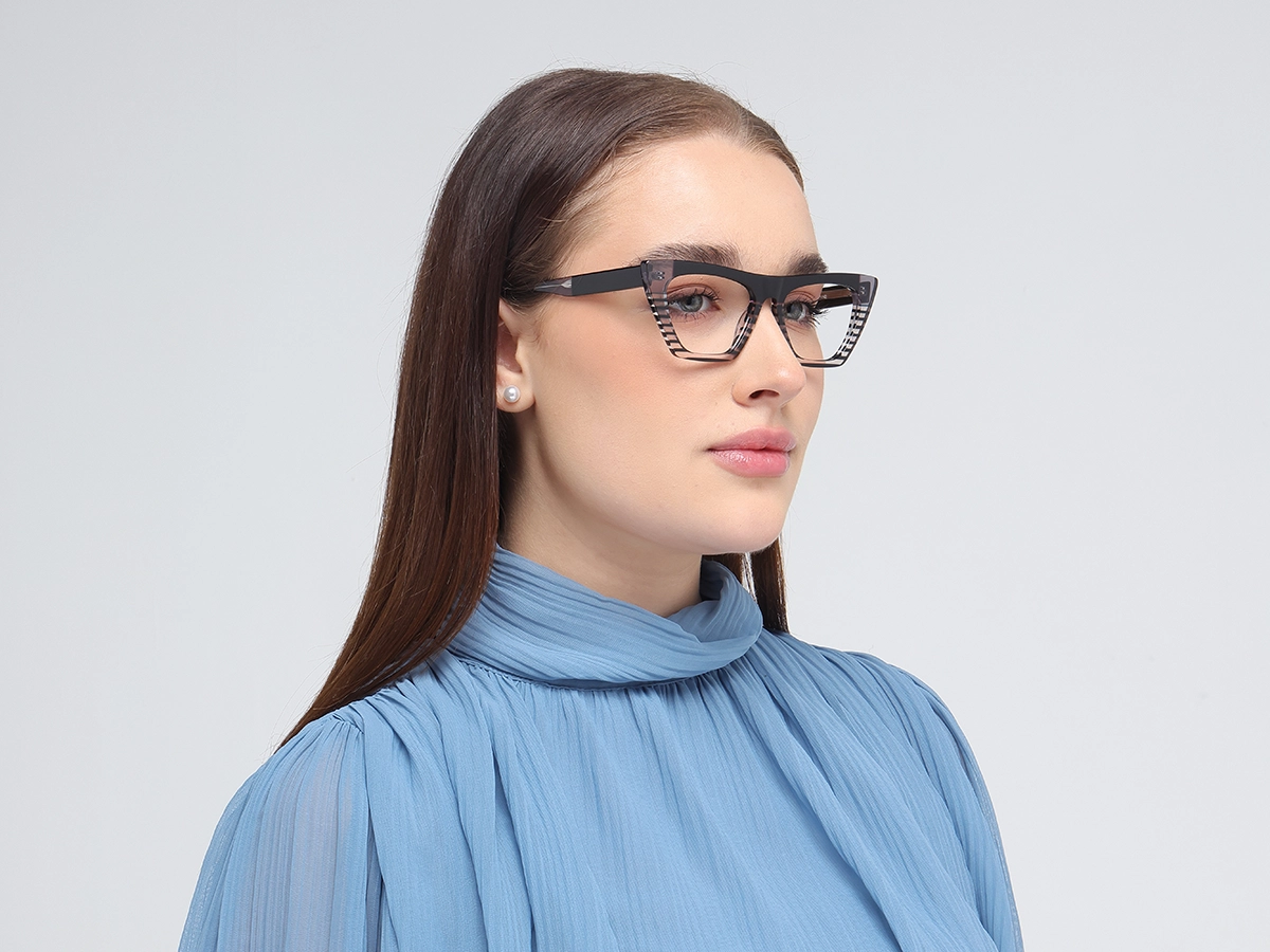 Black Cat Eye Eyeglass Frames-1