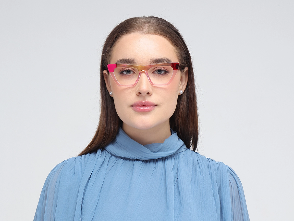 Crystal Pink Cat Eye Frames-1