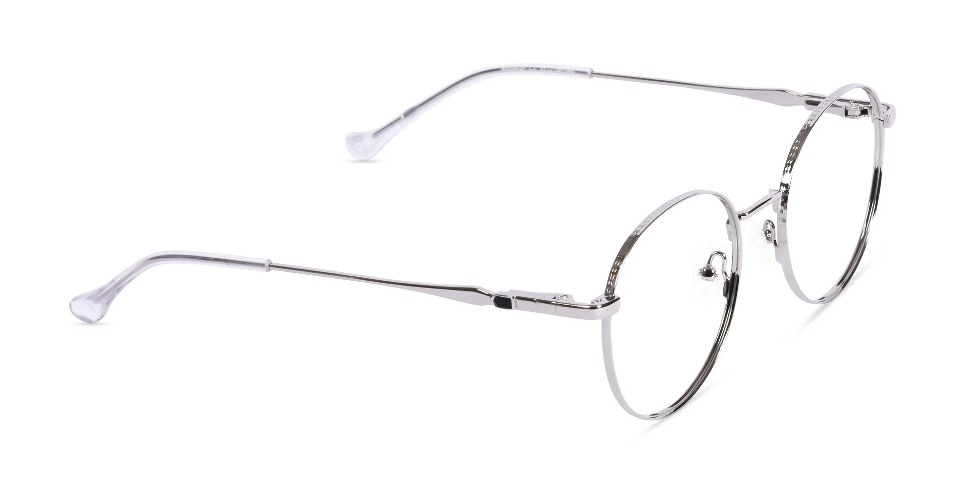 Silver Round Frame Glasses-1