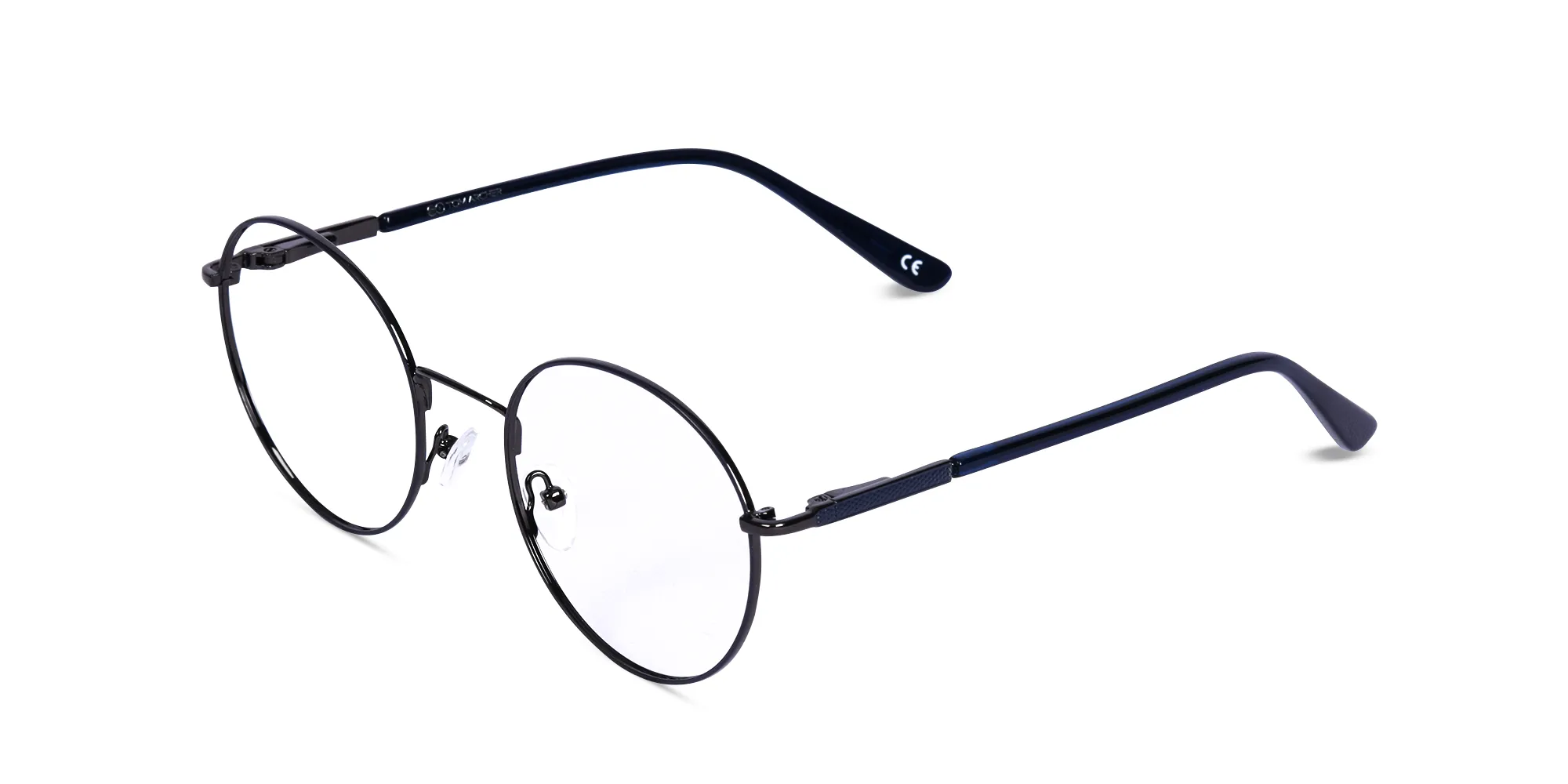 Blue Metal Frame Glasses-2