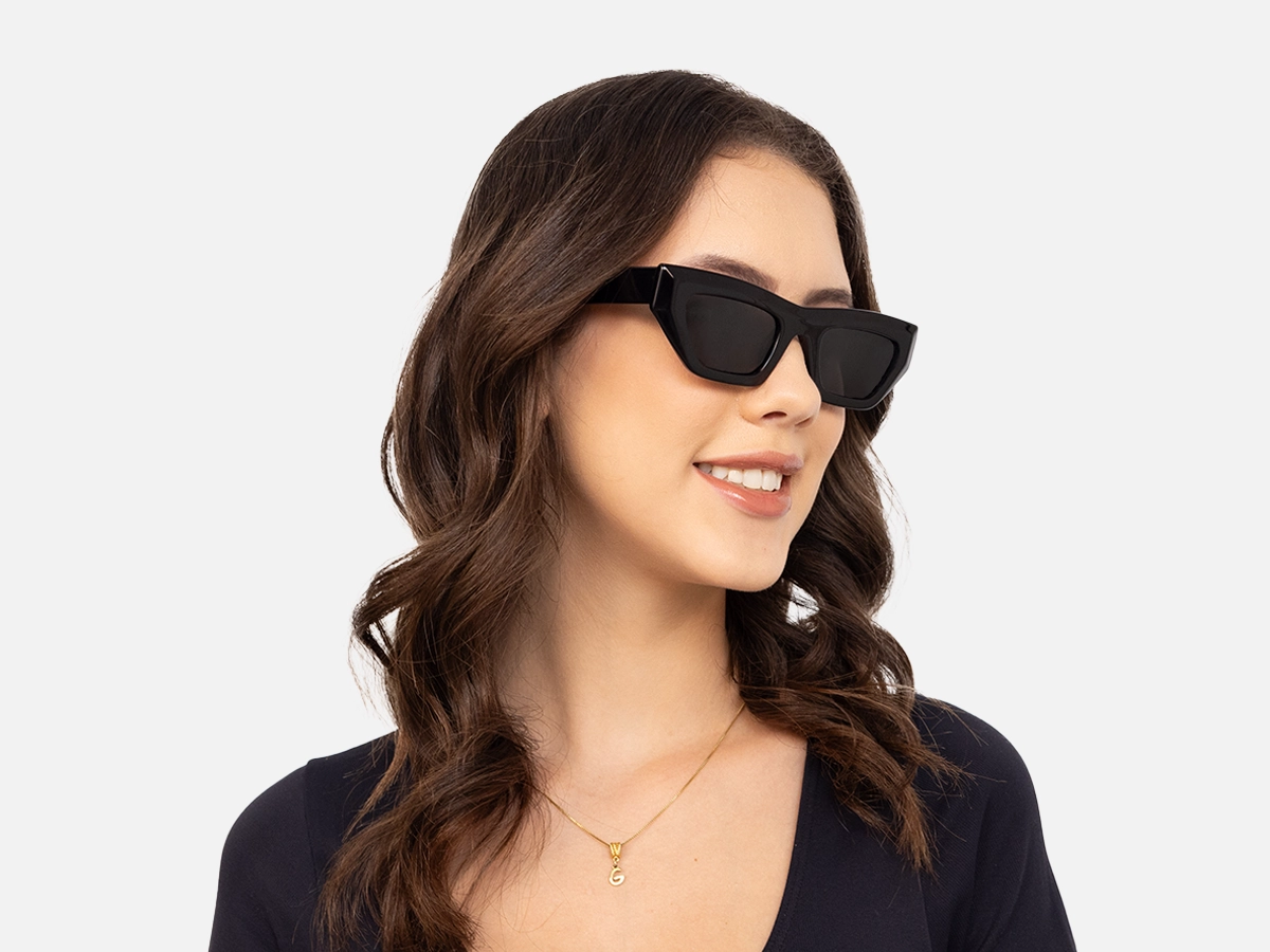 Black Cat Eye Designer Sunglasses -1
