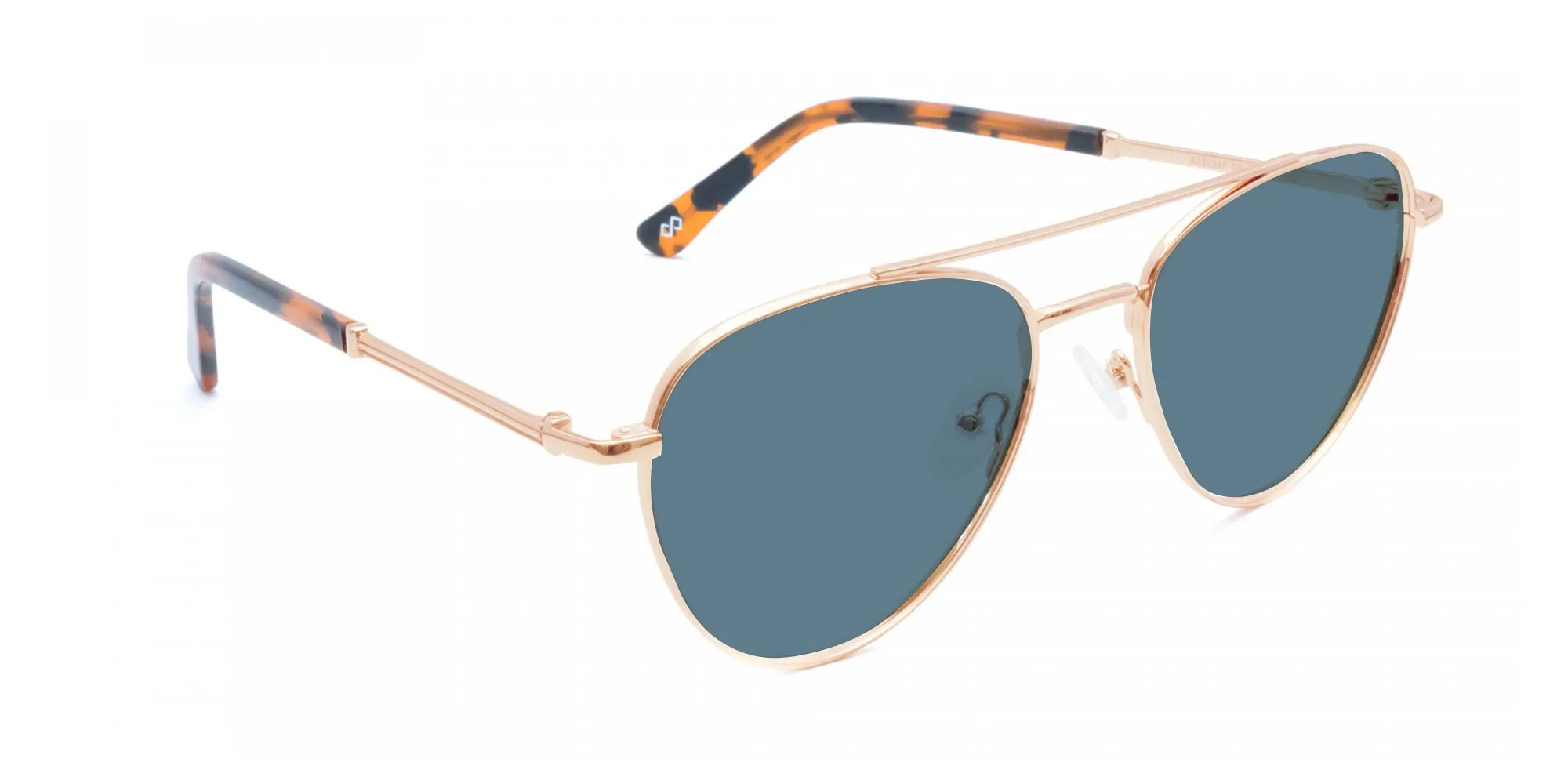 Blue Tinted Pilot Sunglasses-1