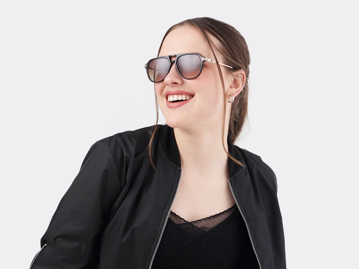 Havana Tortoise Double Bridge Pilot Sunglasses 1