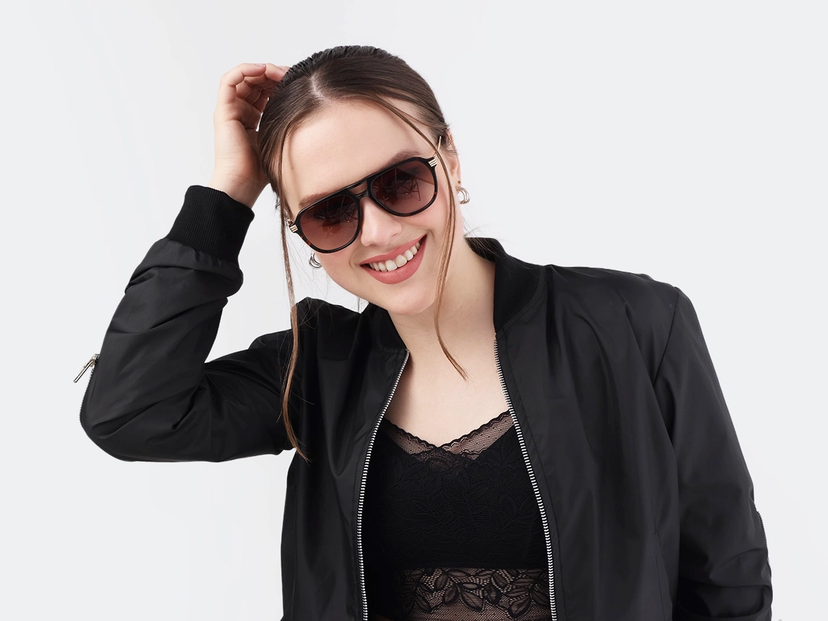 Havana Tortoise Double Bridge Pilot Sunglasses 1