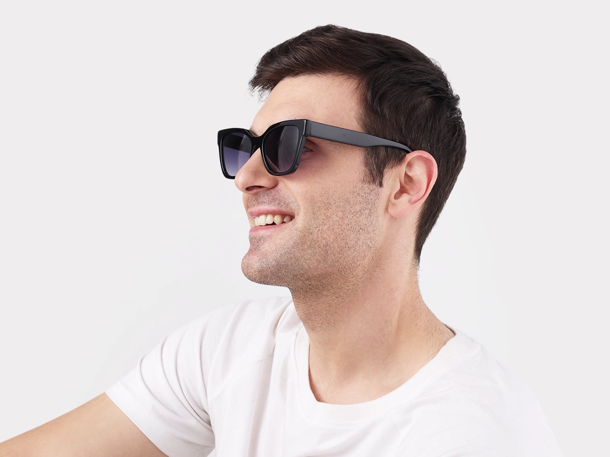 Black Acetate Square Sunglasses-1