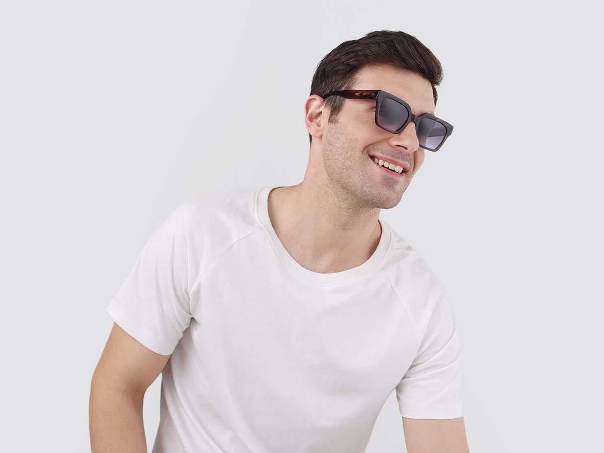 Crystal Burnt Umber Square Sunglasses-1