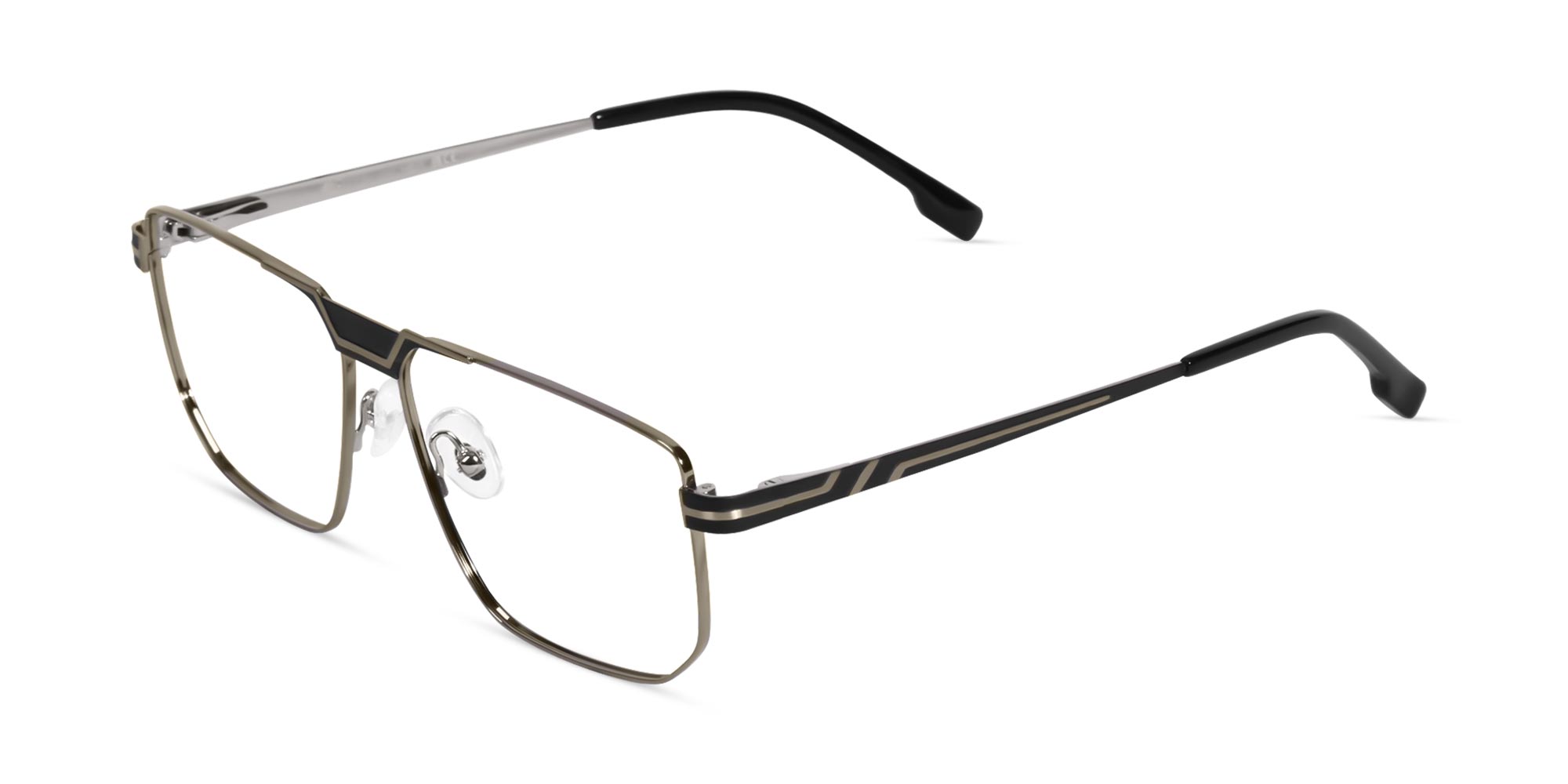 Black And Silver Eyeglasses-1