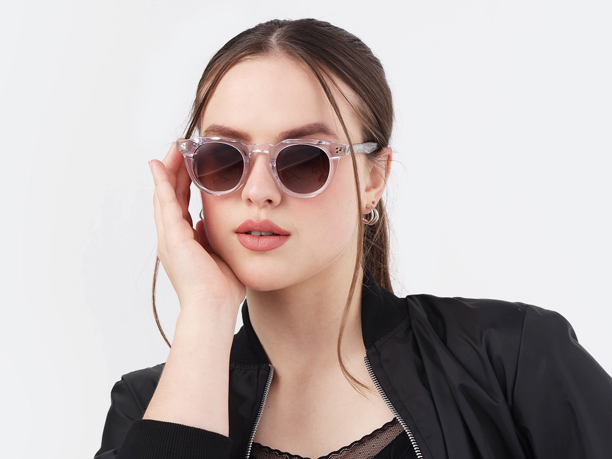 Crystal Clear Acetate Cat Eye Sunglasses-1