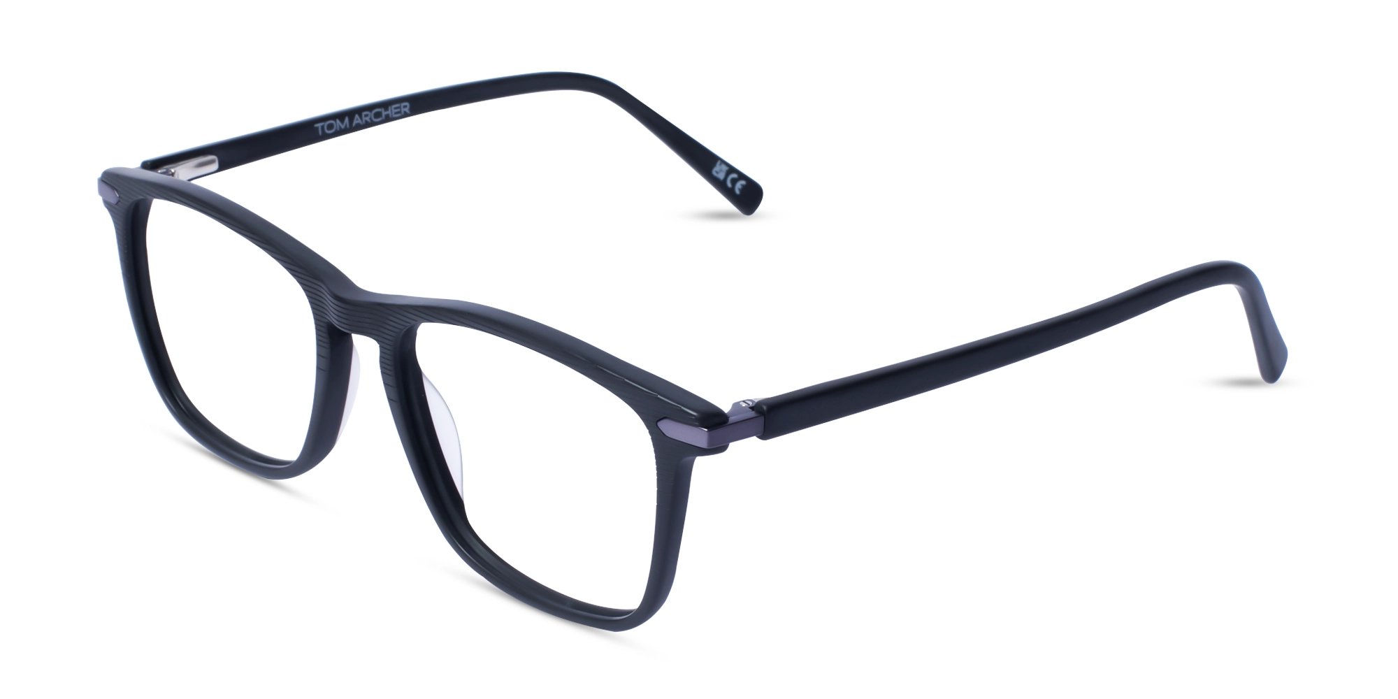 Matte Black Rectangle Eyeglasses 1