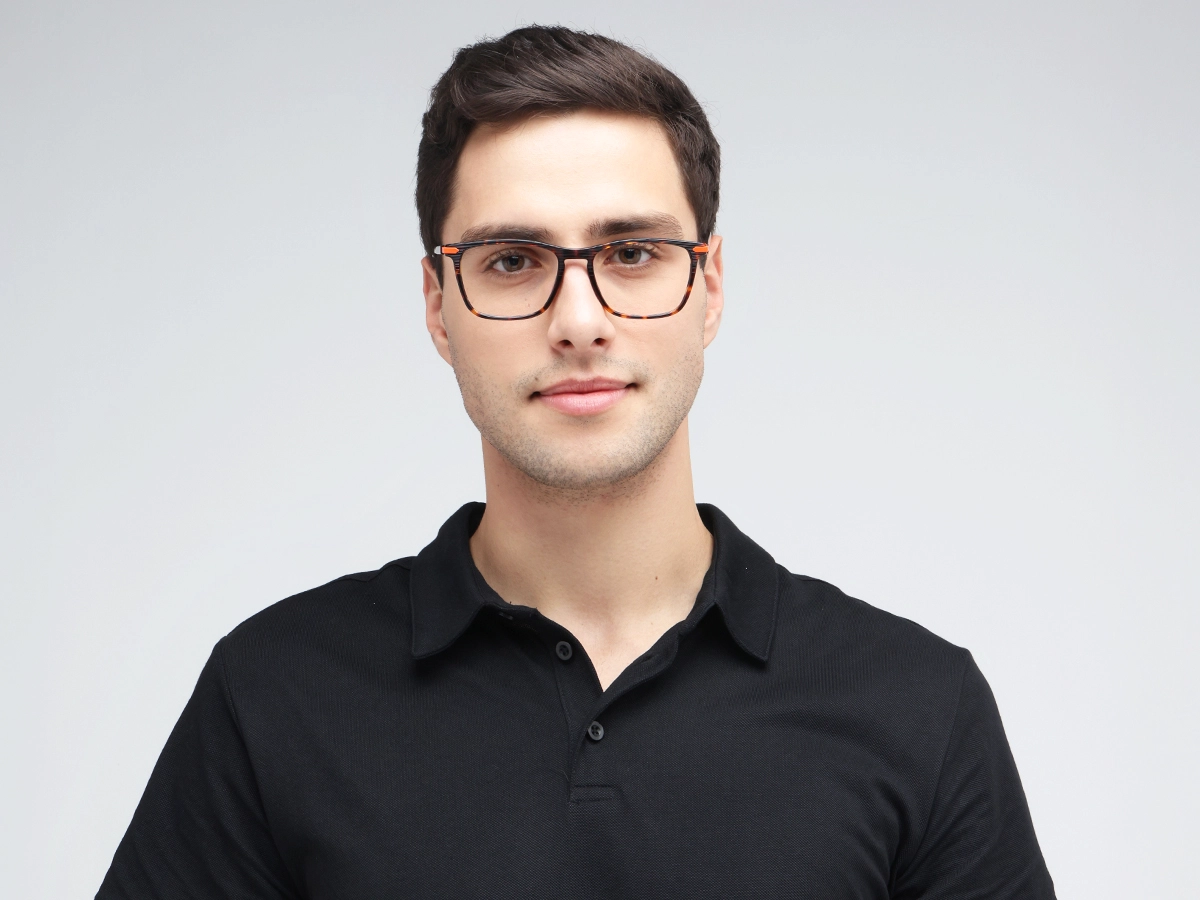 Tortoise Shell Rectangle Glasses 1