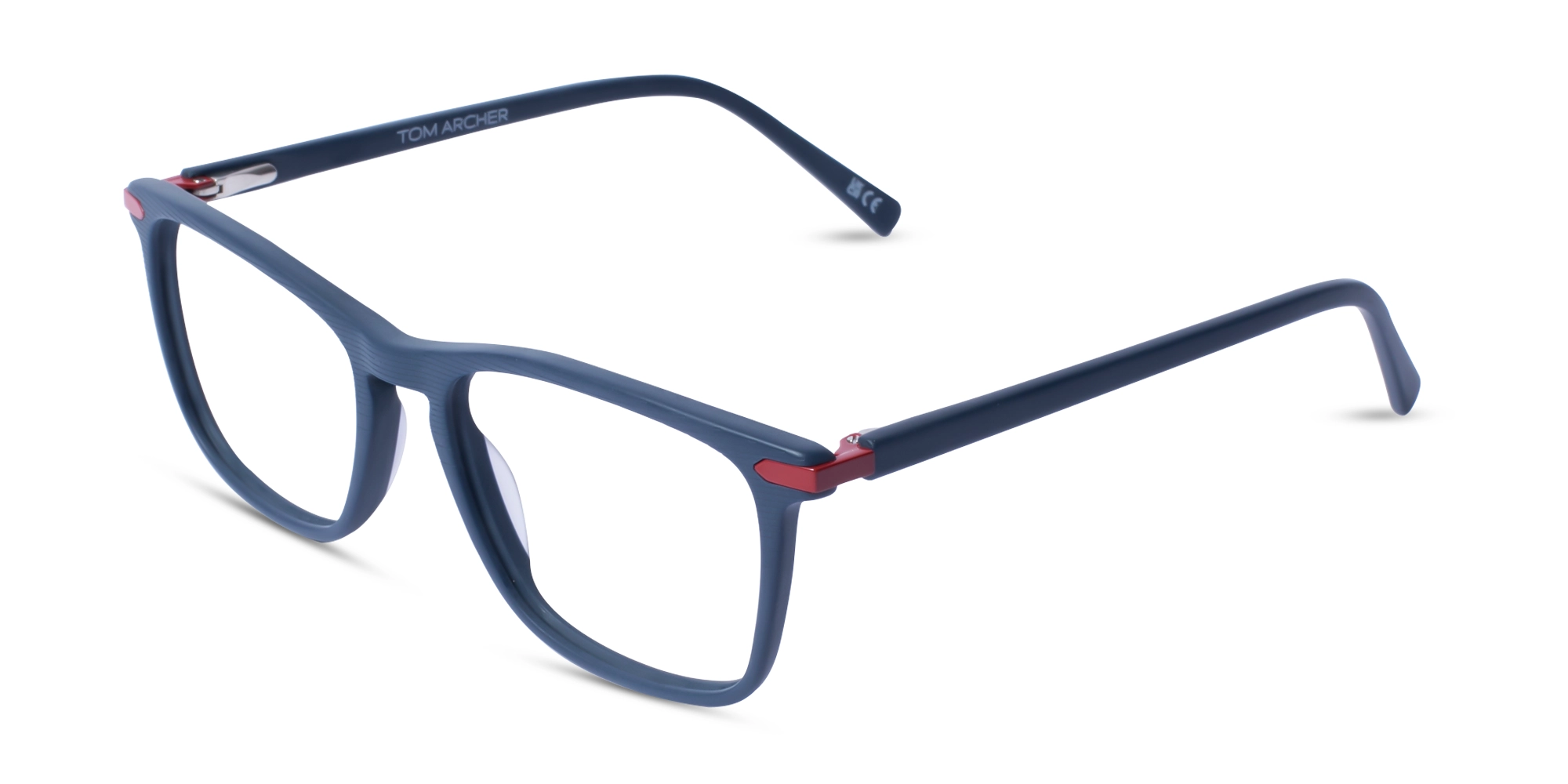 Matte Slate Grey Rectangle Glasses 1