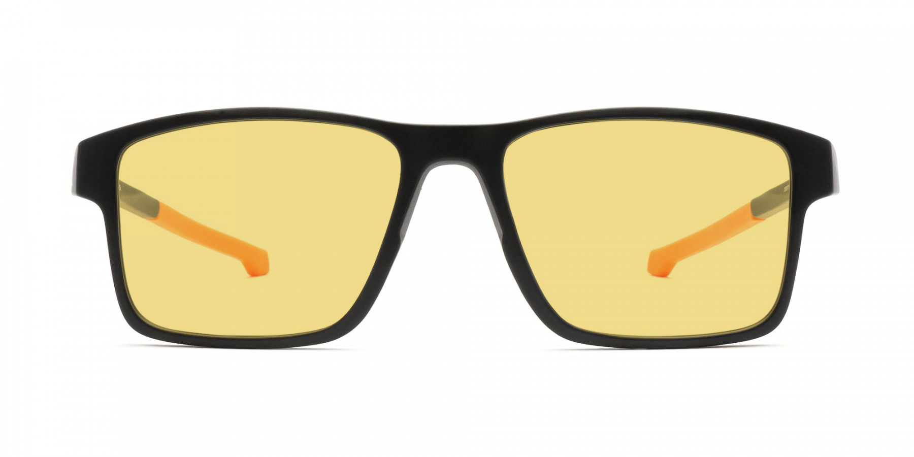Rectangular Sports Sunglasses With Yellow Tint-1