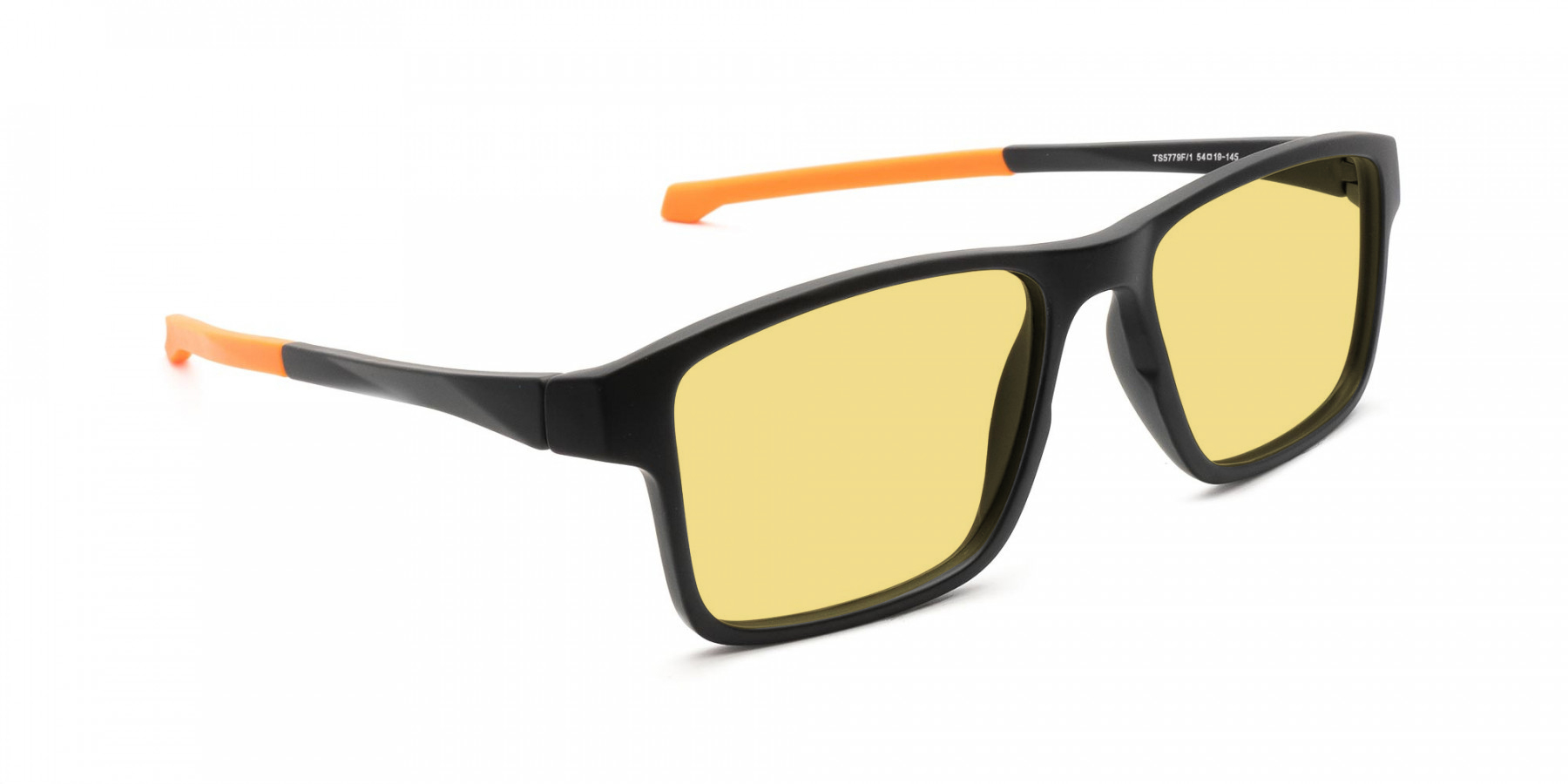 Rectangular Sports Sunglasses With Yellow Tint-1