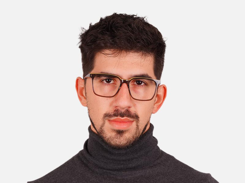 brown square full rim glasses-1