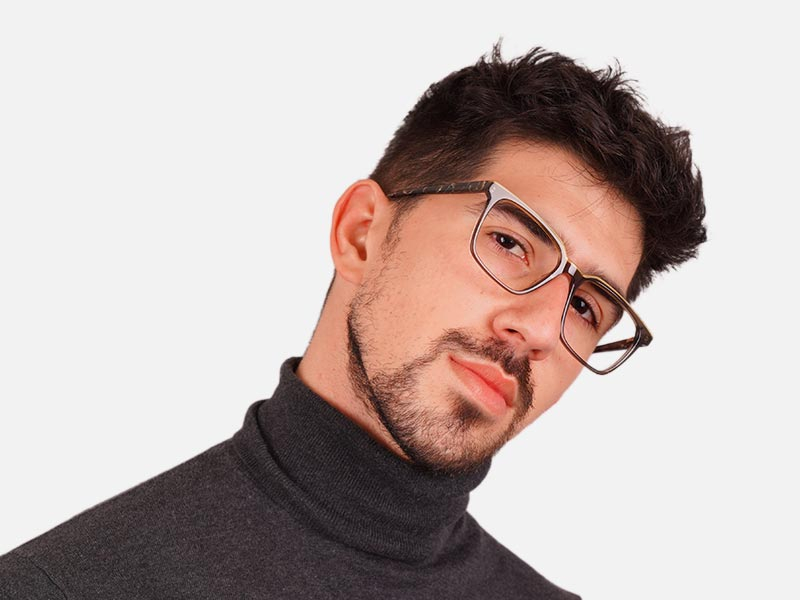 brown square full rim glasses-1