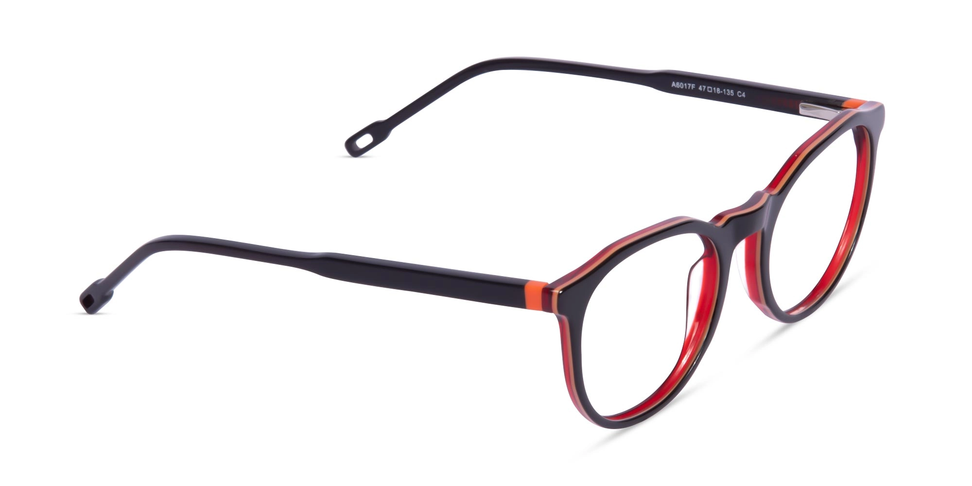 Black Frame Acetate Round Eyeglasses-1