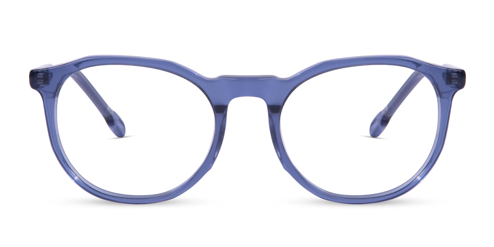 Crystal Denim Blue Round Eyeglasses-1