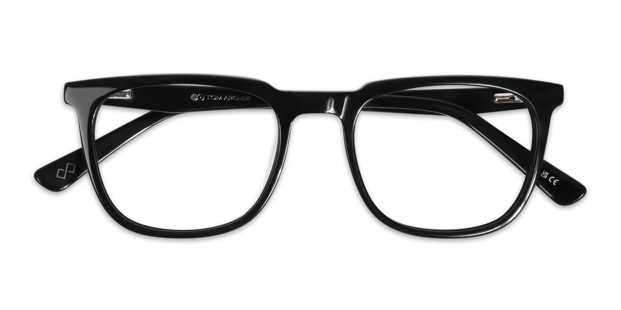 Black Square Acetate Full Rim Glasses-1