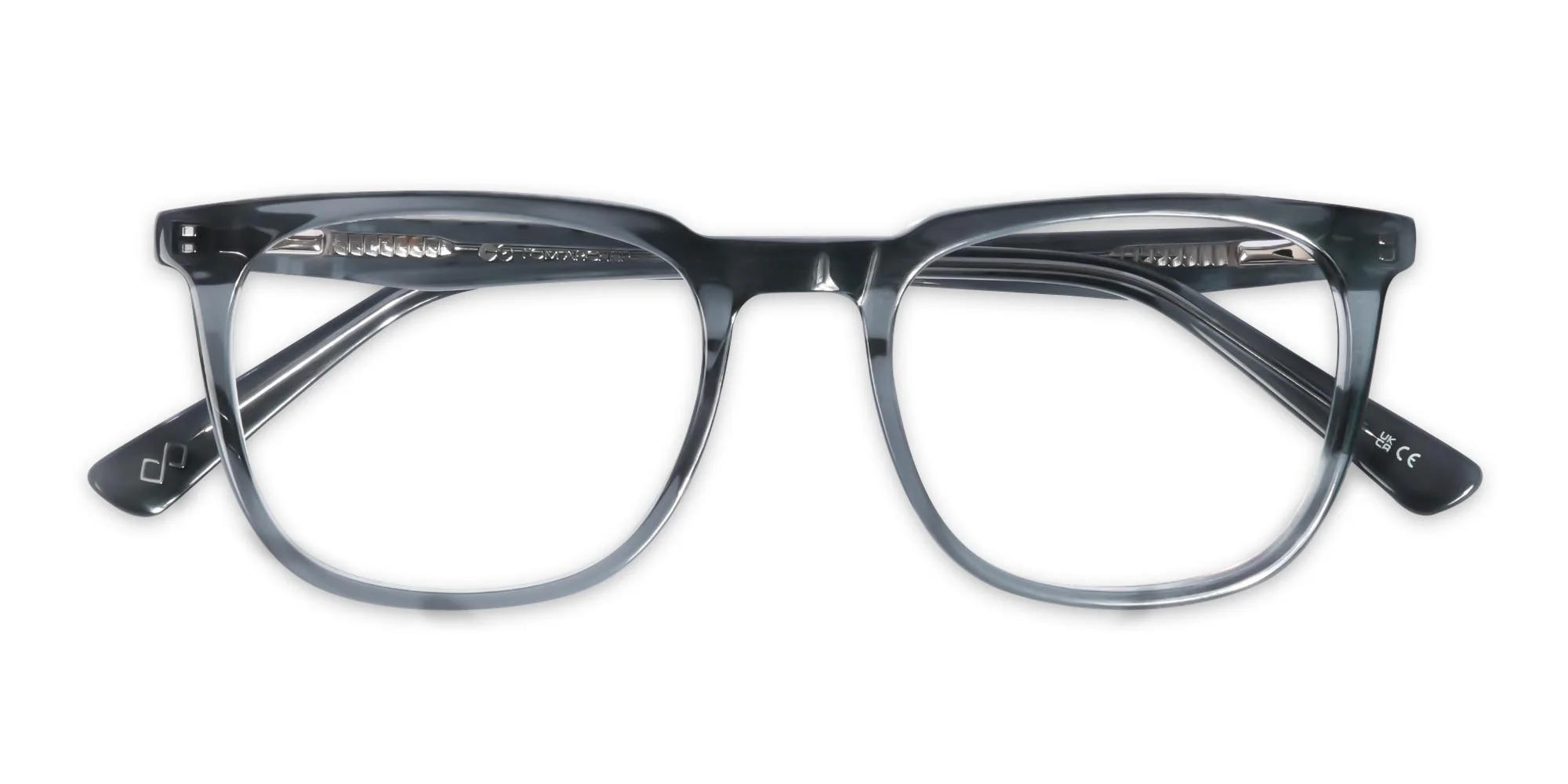 Crystal Slate Grey Square Glasses-1