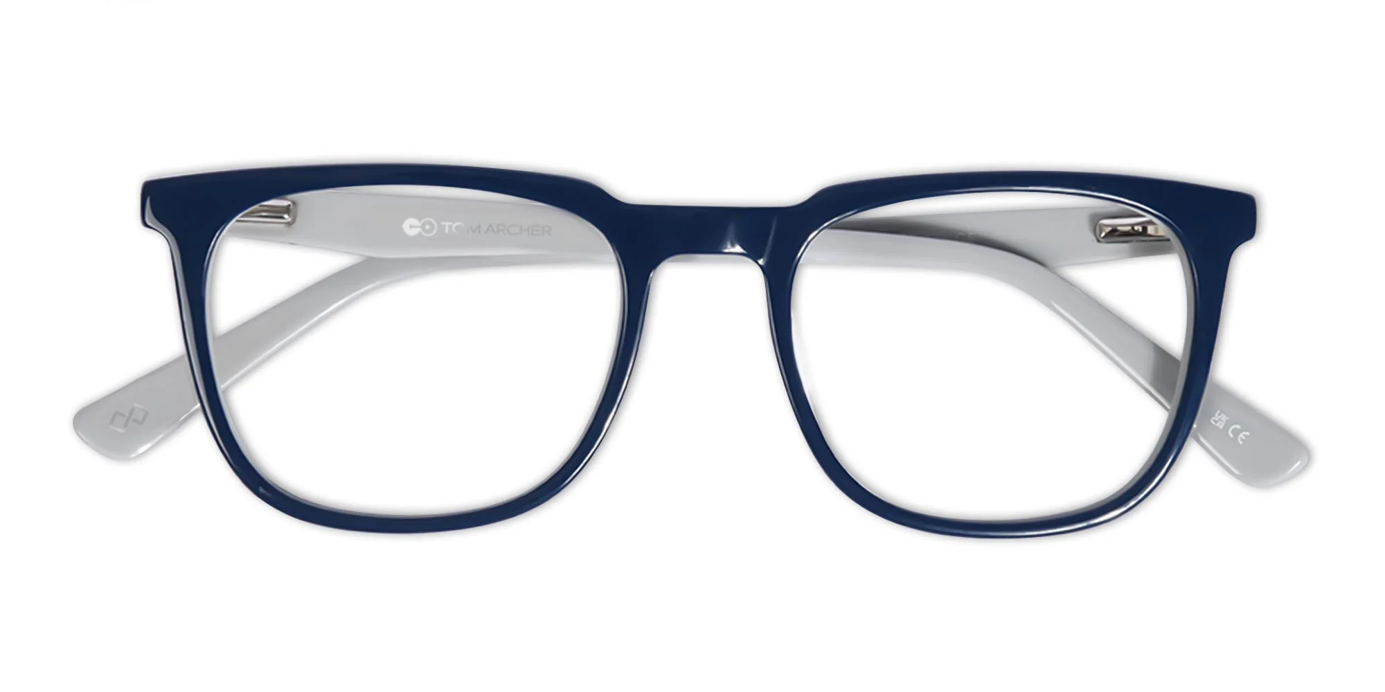 Navy Blue And Grey Square Glasses -1