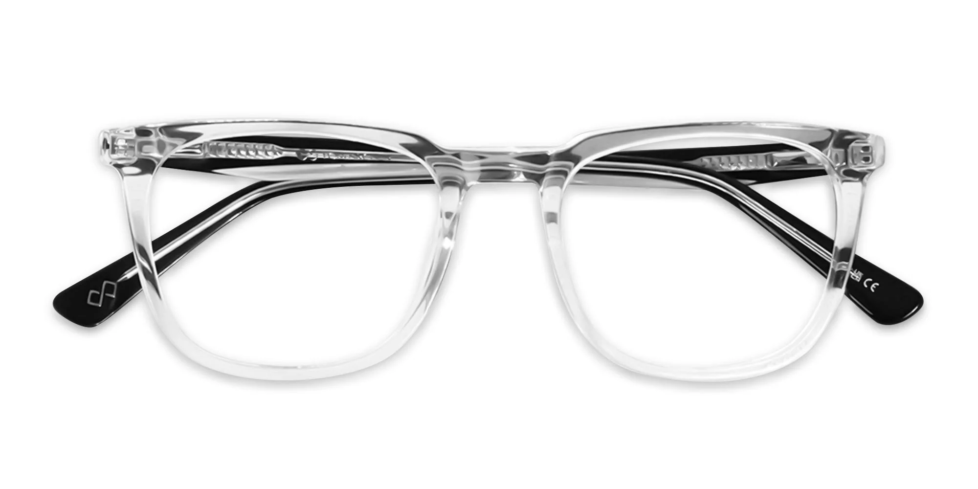 Crystal Clear Square Full Rim Glasses -1