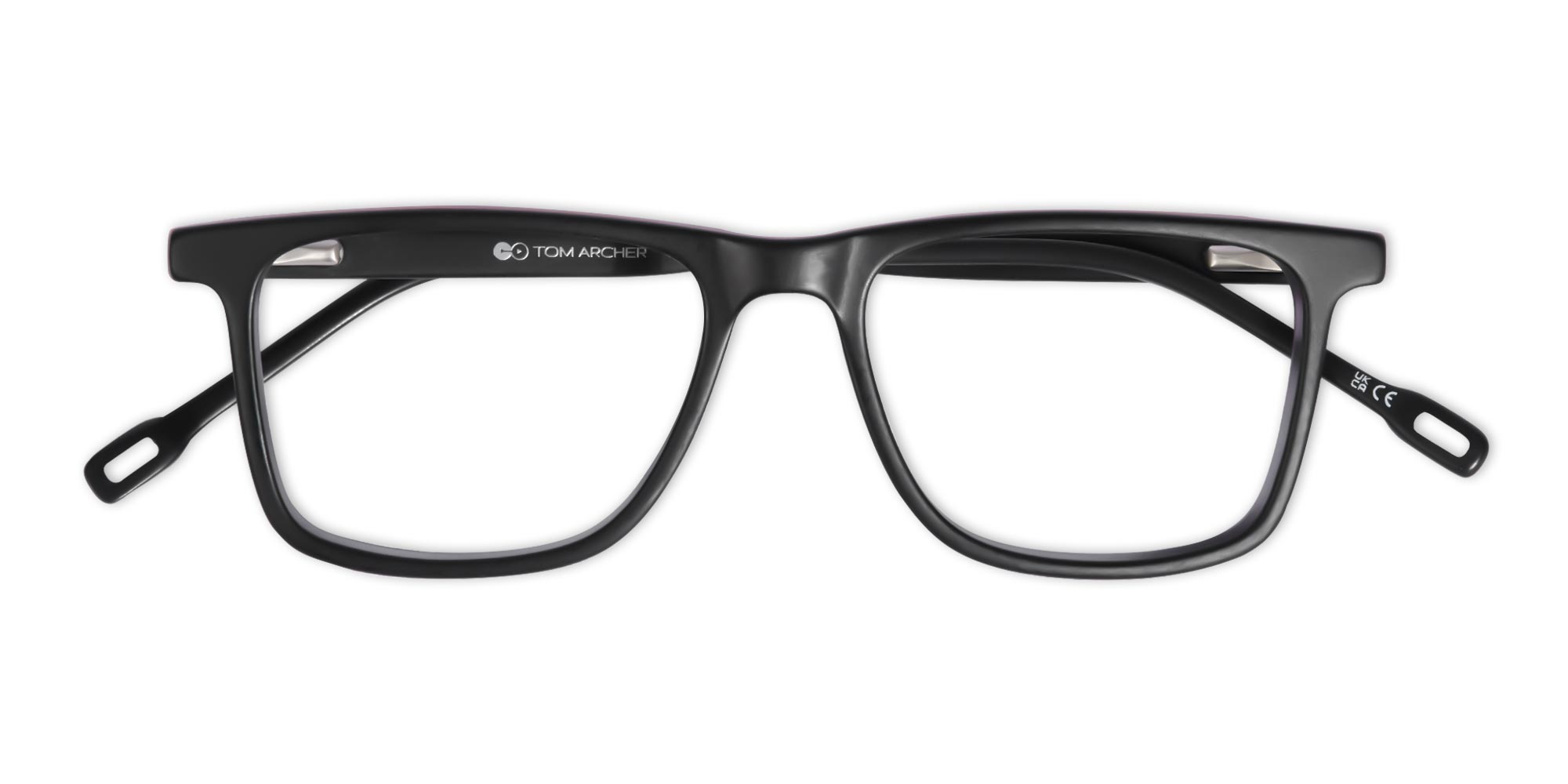 Matte Black Rectangular Acetate Full Rim Eyeglasses-1