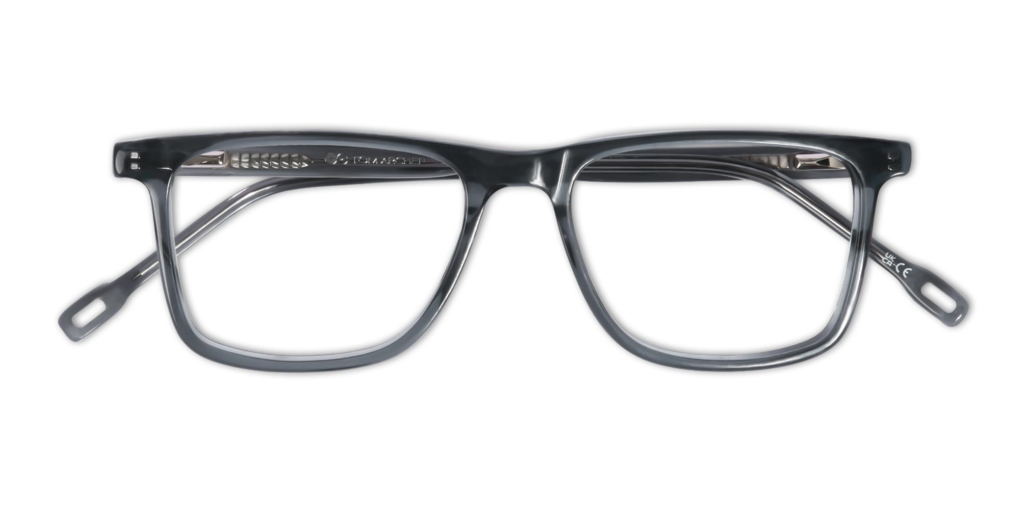 Crystal Slate Gray Rectangular Eyeglasses Frames-1
