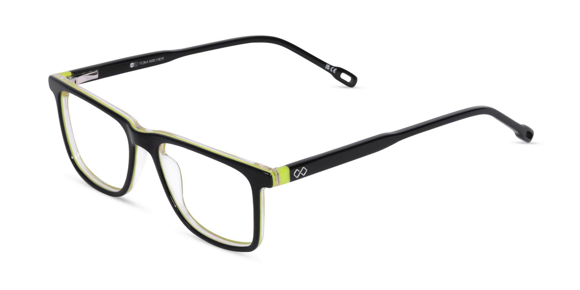 Black Rectangular Lightweight Glasses-1