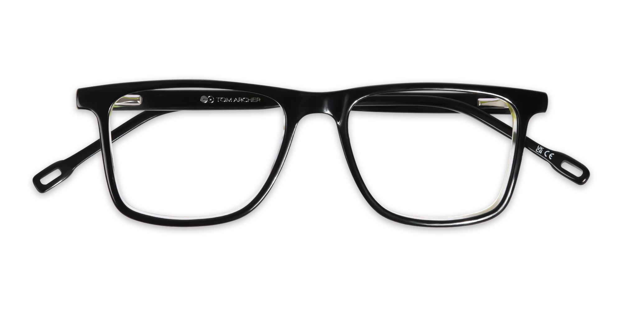 Black Rectangular Lightweight Glasses-1