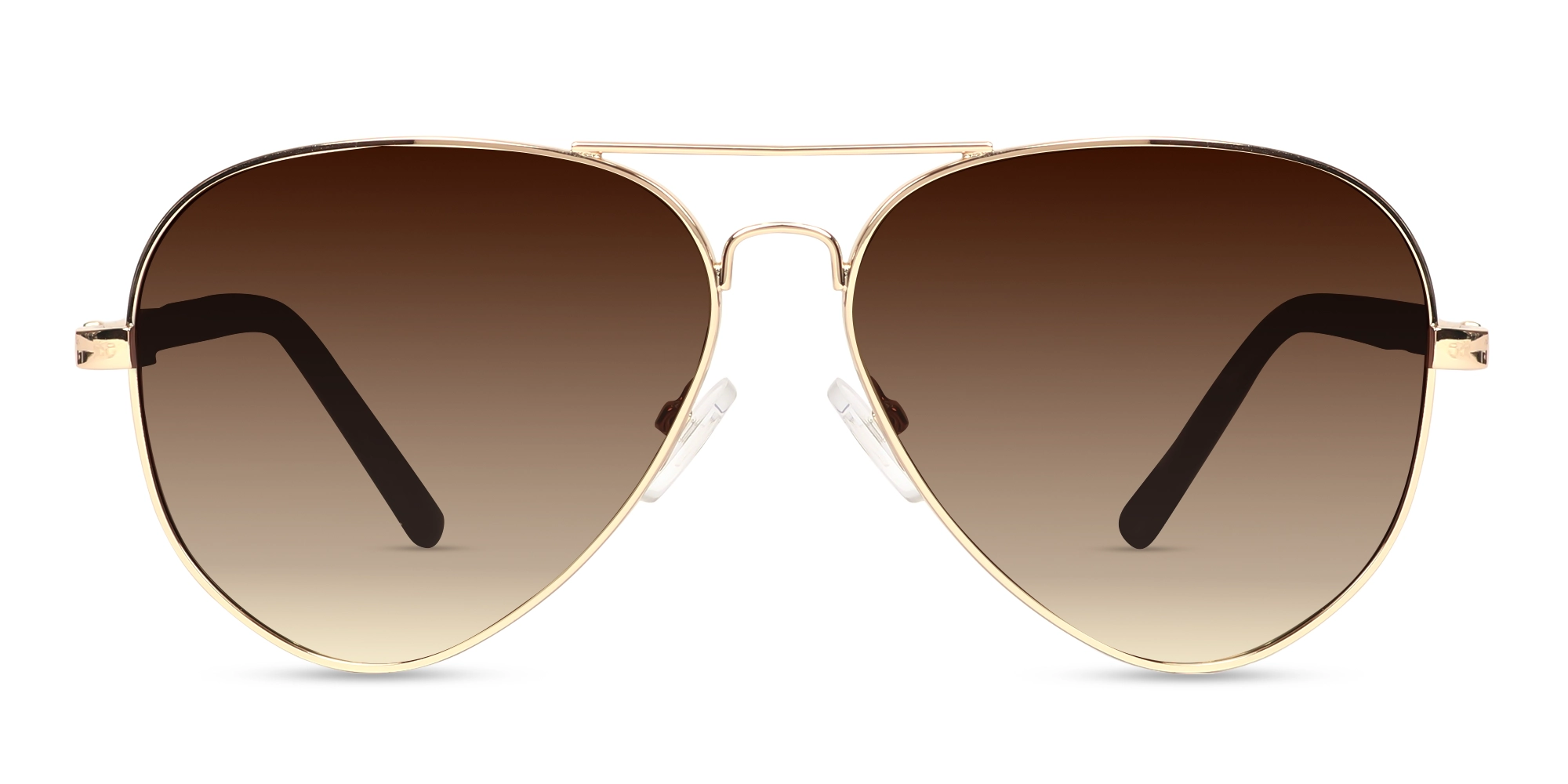 Gold Double Bridge Metal Pilot Sunglasses 1