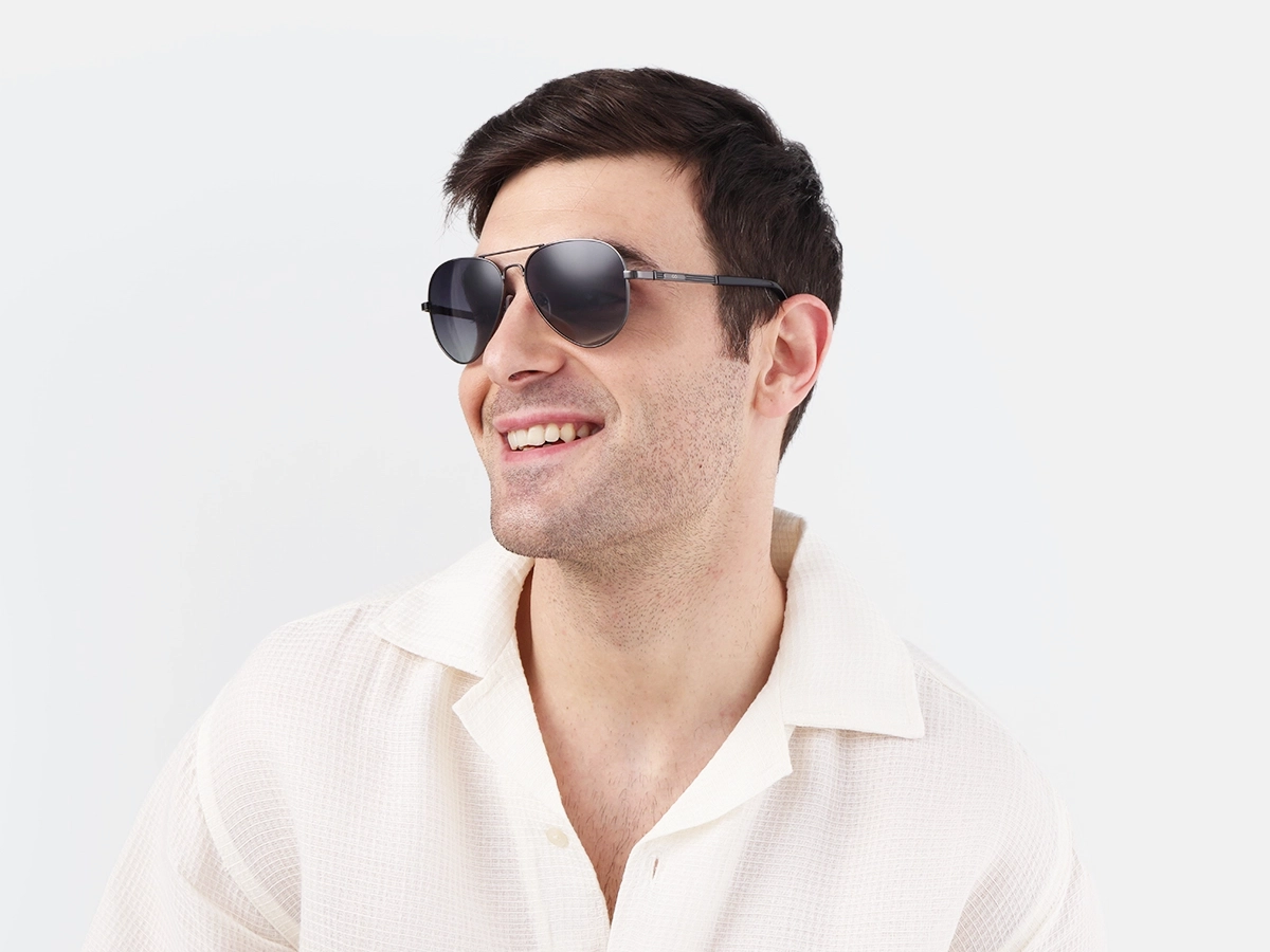 Gunmetal Lightweight Pilot Sunglasses 1