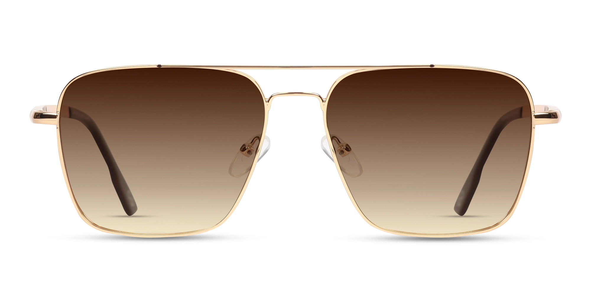 Gold Lightweight Meta Pilot Sunglasses 1