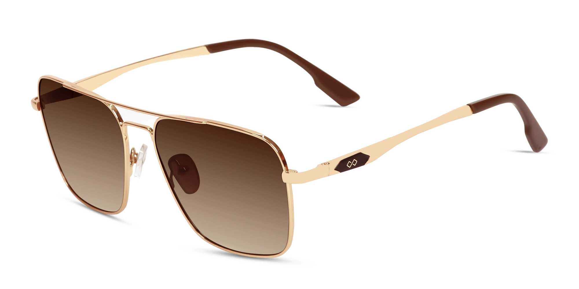 Gold Lightweight Meta Pilot Sunglasses 1