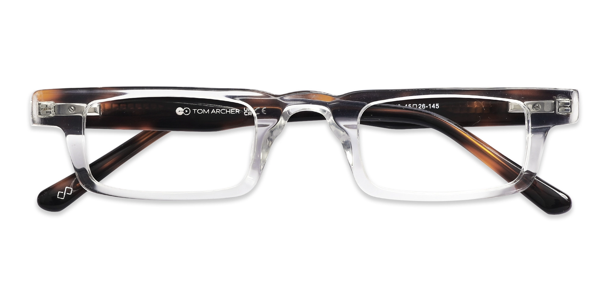 Clear Rectangle Spring Hinge Glasses 1