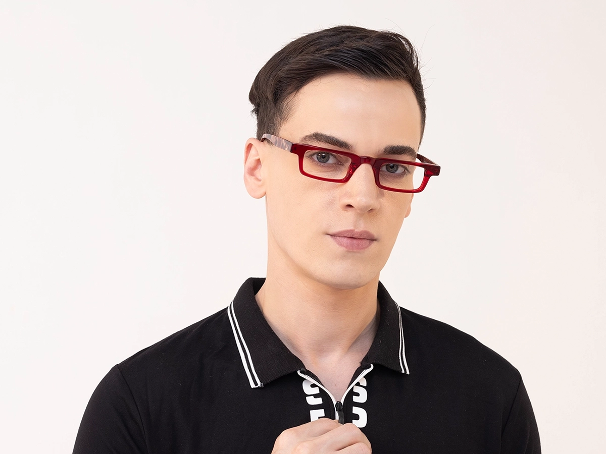 Rectangle Red Glasses 1