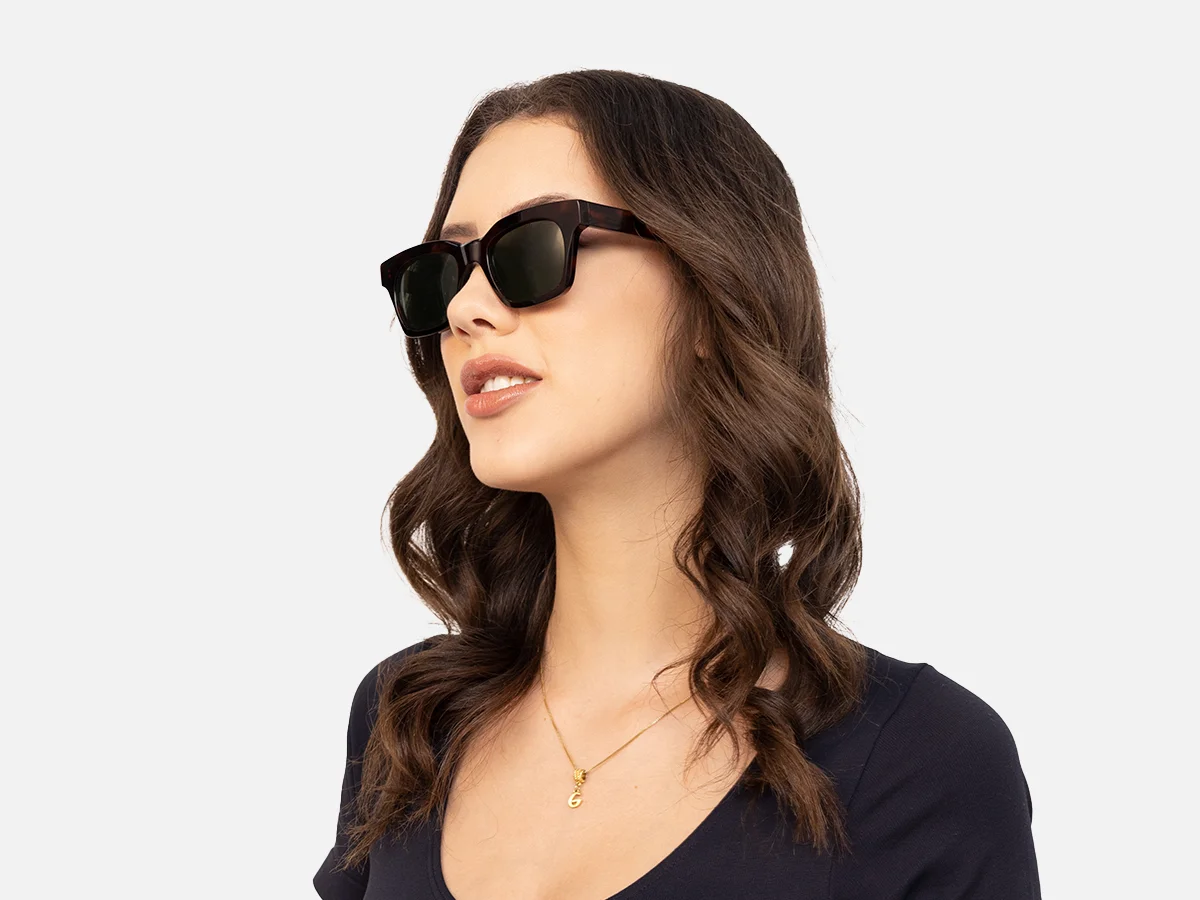 Square Tortoise Shell Sunglasses-1