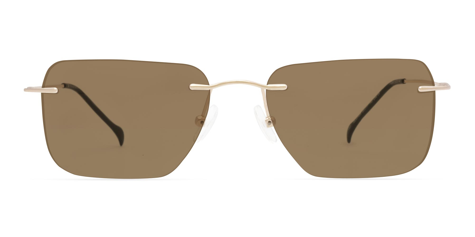 Rimless Rectangle Sunglasses-1