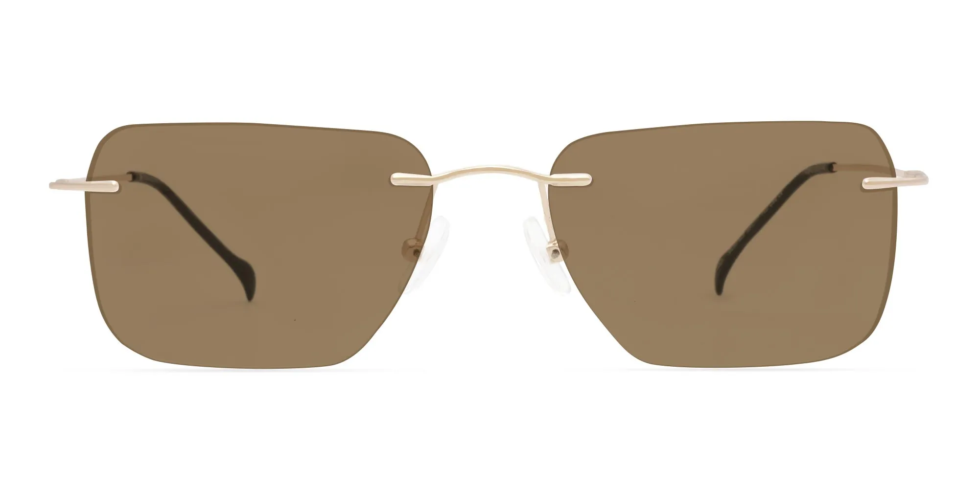 Rimless Rectangle Sunglasses-2