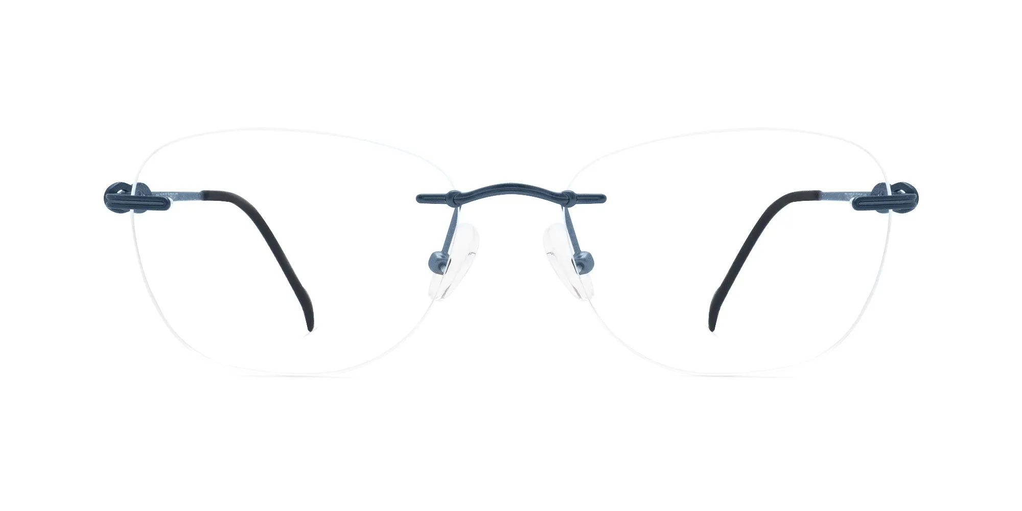 Blue Cat Eye Frameless Glasses-2