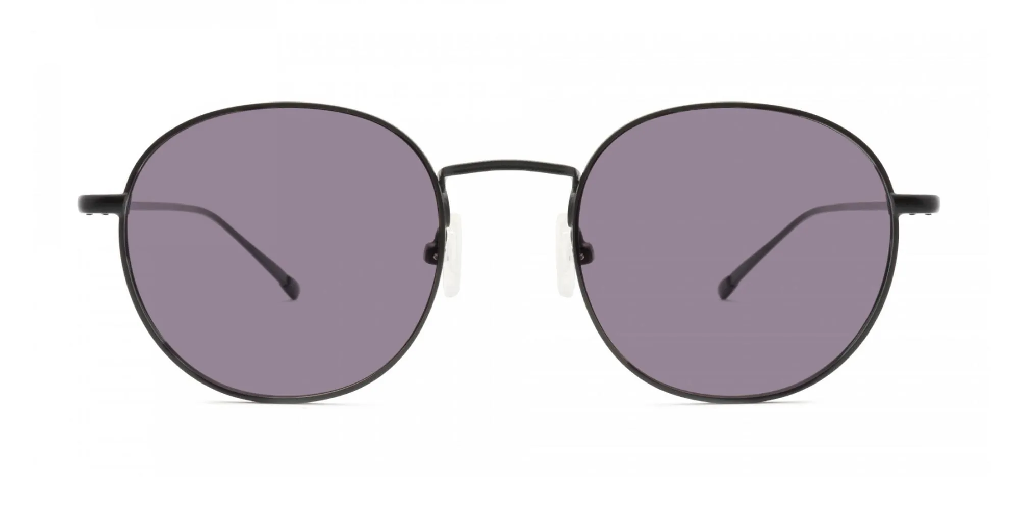 Round Purple Tint Sunglasses-2