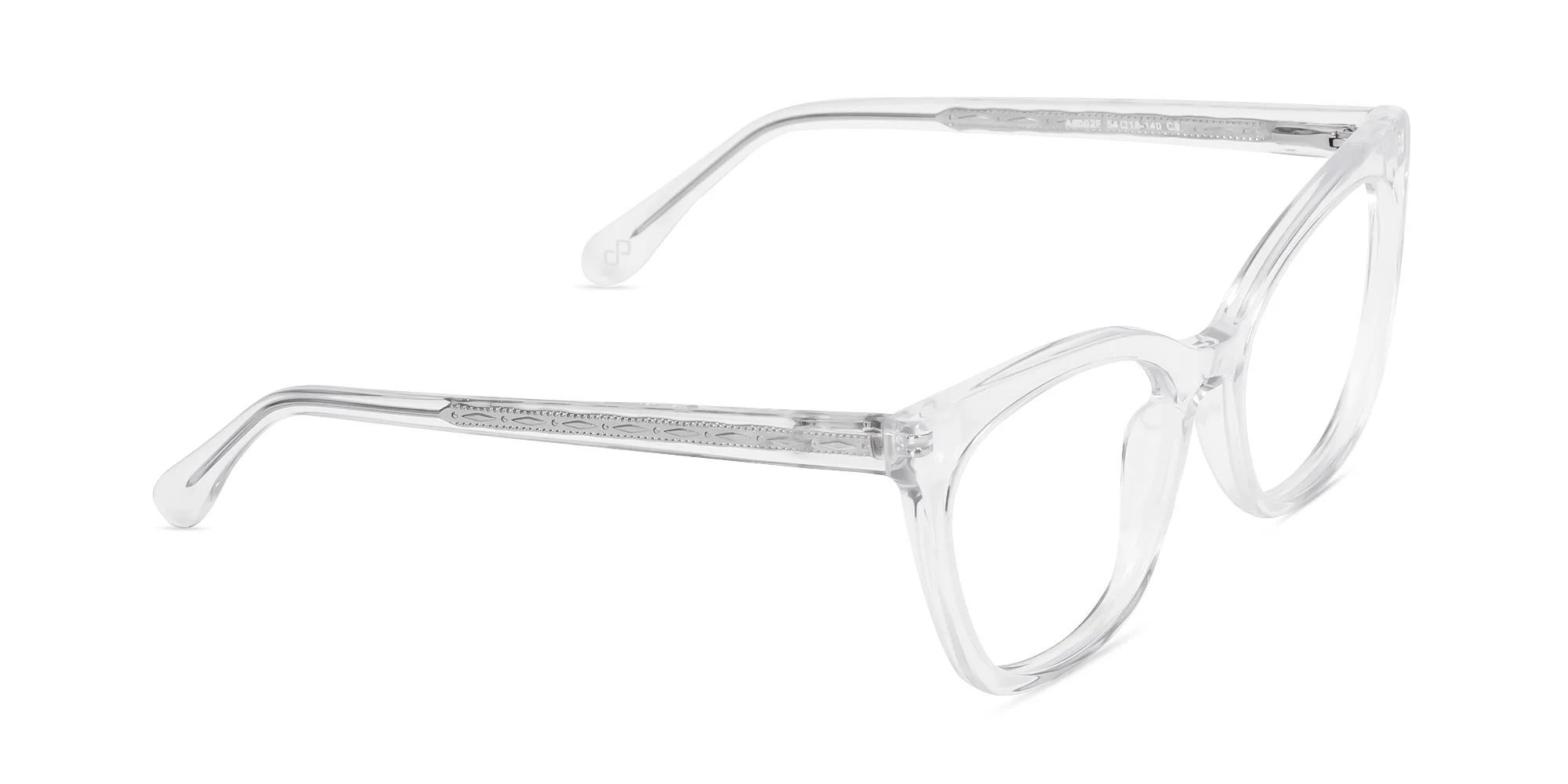 Crystal Clear Cat Eye Two Tone Glasses-1