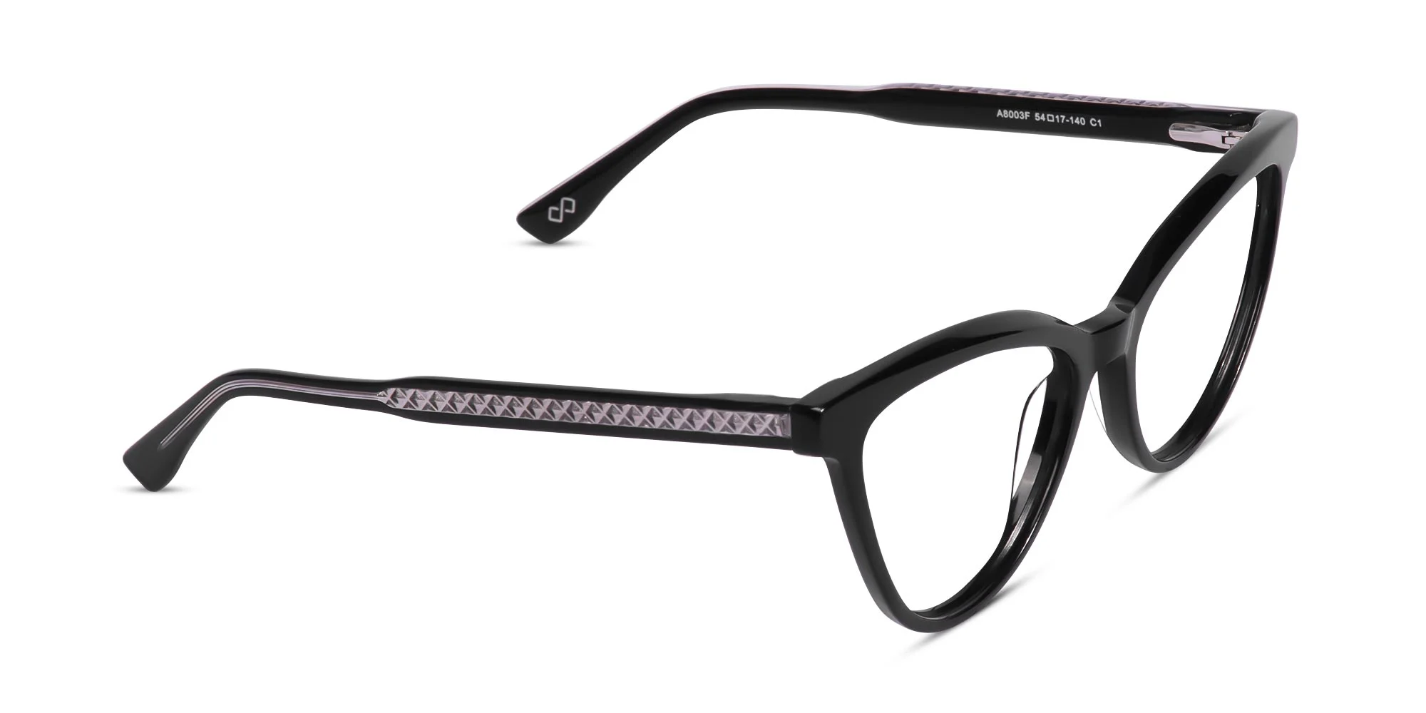 Black Full Rim Cat Eye Glasses-1