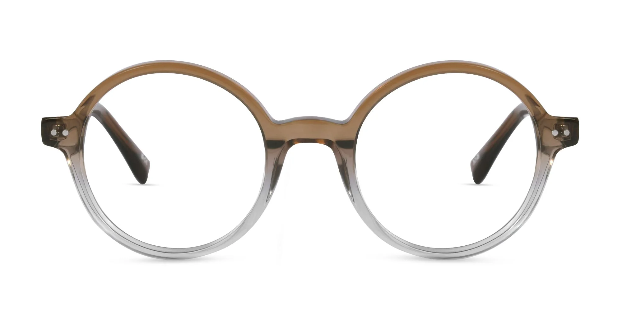 Brown Round Eyeglasses-1